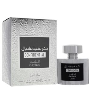Lattafa Confidential Platinum for Men and Women 3.4 oz edp spray